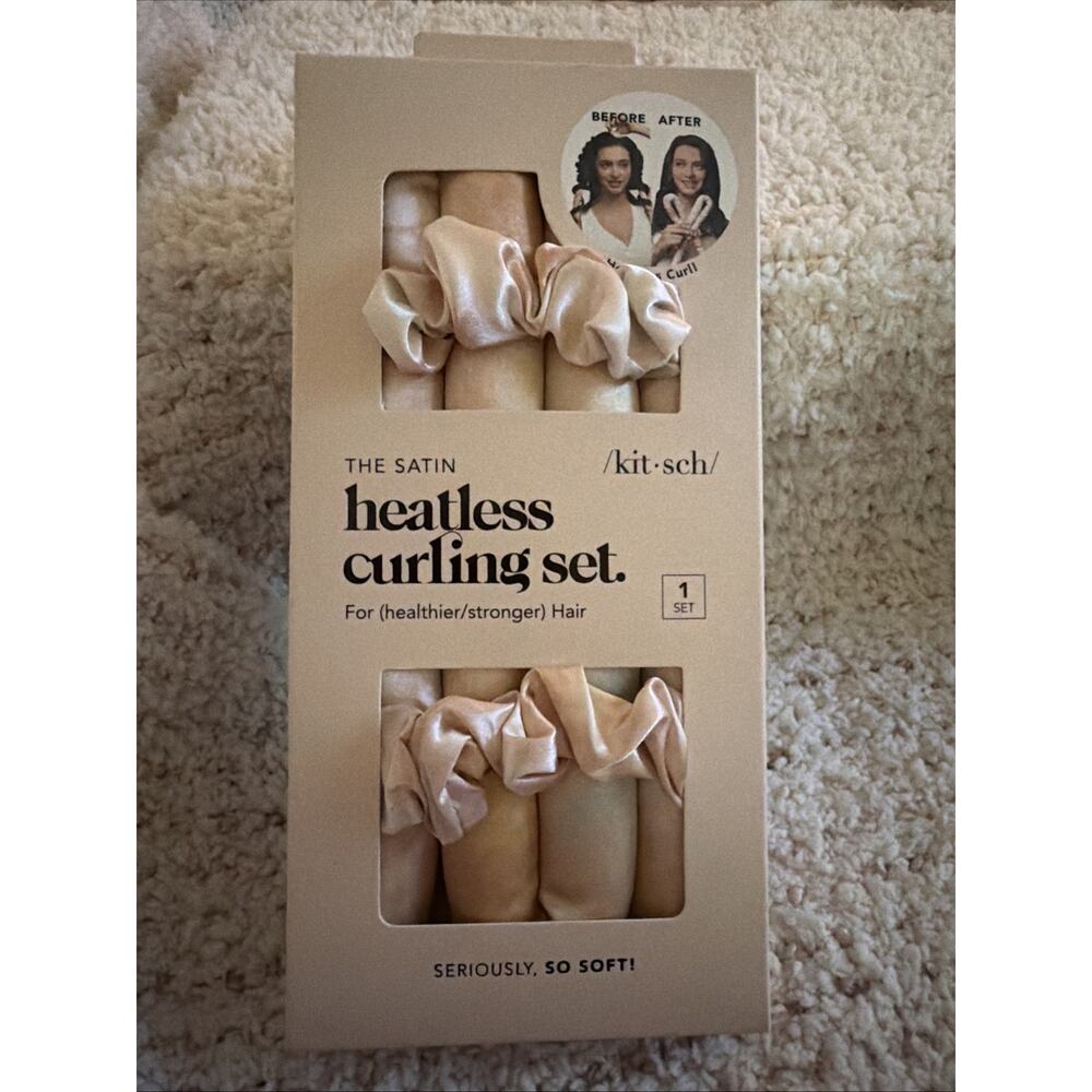 The Satin Heatless Curl Set By Kit•sch. Light Pink. Brand New In Box